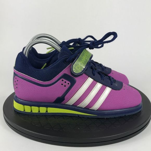 Adidas Powerlift 2.0 Purple/Green Weightlifting Shoes B39860 Women’s Size 5 - Picture 4 of 12